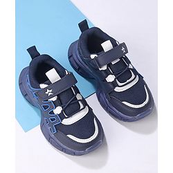 Cute Walk by Babyhug Sneakers Shoes with Velcro Closure & Alphabet Patch- Blue