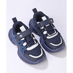 Cute Walk by Babyhug Sneakers Shoes with Velcro Closure & Alphabet Patch- Grey