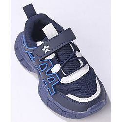 Cute Walk by Babyhug Sneakers Shoes with Velcro Closure & Alphabet Patch- Blue