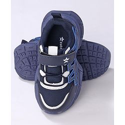 Cute Walk by Babyhug Sneakers Shoes with Velcro Closure & Alphabet Patch- Grey