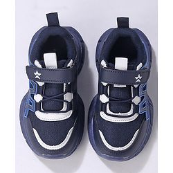 Cute Walk by Babyhug Sneakers Shoes with Velcro Closure & Alphabet Patch- Blue