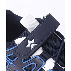 Cute Walk by Babyhug Sneakers Shoes with Velcro Closure & Alphabet Patch- Blue