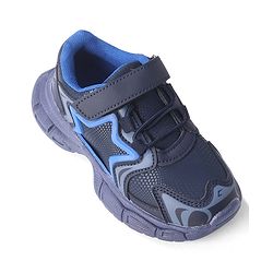 Cute Walk by Babyhug Sneakers Shoes with Velcro Closure & Star Design - Navy Blue