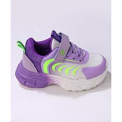 Cute Walk by Babyhug Velcro Closure Sneakers Shoes- Purple