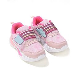 Cute Walk by Babyhug Sneakers Shoes with Velcro Closure & Cloud Patch- Pink