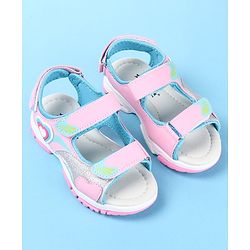 Cute Walk by Babyhug Sandal with Velcro Closure Heart Applique - Pink