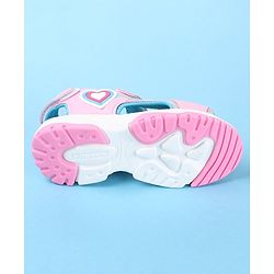 Cute Walk by Babyhug Sandal with Velcro Closure Heart Applique - Pink