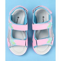 Cute Walk by Babyhug Sandal with Velcro Closure Heart Applique - Pink