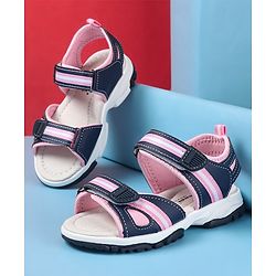 Cute Walk by Babyhug Sandals With Velcro Closure - Pink & Blue