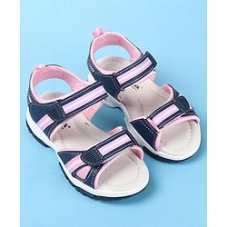 Cute Walk by Babyhug Sandals With Velcro Closure - Pink & Blue