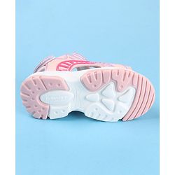 Cute Walk by Babyhug Slip On Sandals with Floral Print & Velcro Closure - Pink
