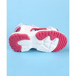 Cute Walk by Babyhug Slip On Sandals with Floral Print & Velcro Closure - Pink