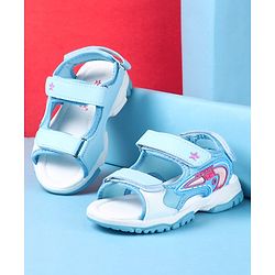 Cute Walk by Babyhug Slip On Sandals with Text Print & Velcro Closure - Pink