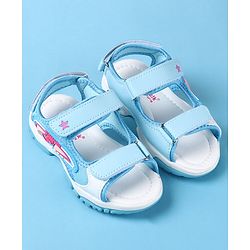 Cute Walk by Babyhug Slip On Sandals with Text Print & Velcro Closure - Pink