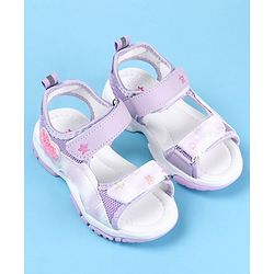 Cute Walk by Babyhug Sandal with Velcro Closure Heart Patch - Purple