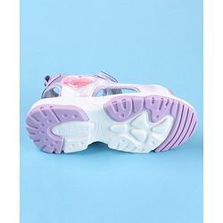 Cute Walk by Babyhug Sandal with Velcro Closure Heart Patch - Purple