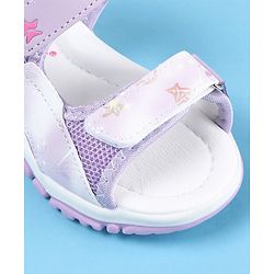 Cute Walk by Babyhug Sandal with Velcro Closure Heart Patch - Purple