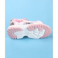 Cute Walk by Babyhug Sandal with Velcro Closure Heart Patch - Pink