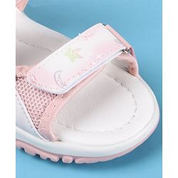 Cute Walk by Babyhug Sandal with Velcro Closure Heart Patch - Pink