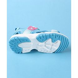 Cute Walk by Babyhug Sandals With Velcro Closure Butterfly Applique - Blue & White