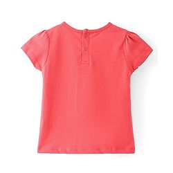 Babyhug Denim Frock With Knit Half Sleeves Inner Tee - Blue