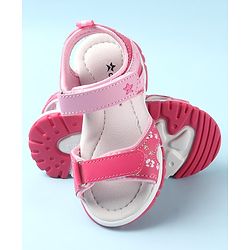 Cute Walk by Babyhug Velcro Closure Sandals - Pink