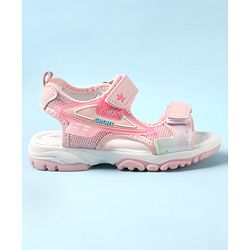 Cute Walk by Babyhug Sandal with Velcro Closure - Light Pink & White