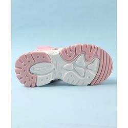 Cute Walk by Babyhug Sandal with Velcro Closure - Light Pink & White