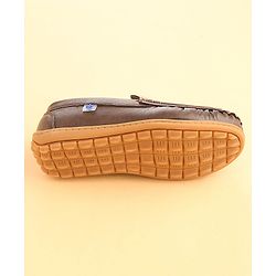 Cute Walk by Babyhug Slip On Solid Formal & Partywear Shoes with Crown Applique -Coffee Brown