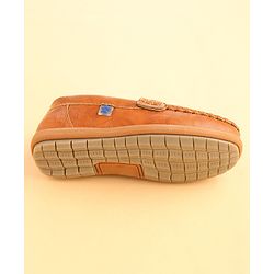 Cute Walk by Babyhug Slip On Solid Formal & Party wear Shoes with Applique - Brown