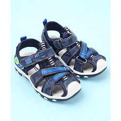 Cute Walk by Babyhug Sandals with Velcro Closure Number & Arrow Applique- Blue