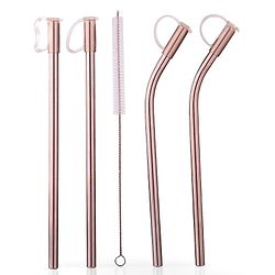 Babyhug Stainless Steel Straw Combo With Cover- Multicolor