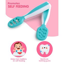 Babyhug Pre Spoon Baby Cutlery Set Pack of 2 - Blue