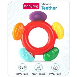 Babyhug Flower Shaped Silicone Teether - Multicolor