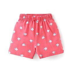 Babyhug Cotton Single Jersey Knit Shorts Floral Print Pack of 3- Multicolor