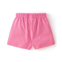 Babyhug Cotton Knit Single Jersey Shorts With Floral & Polka Dot Print Pack of 3 - Yellow Purple & Pink