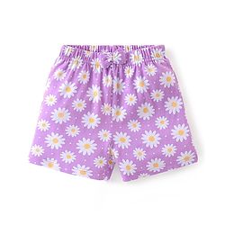 Babyhug Cotton Single Jersey Knit Shorts Floral & Polka Dot Print Pack of 3- Multicolor