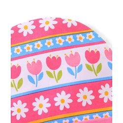 Babyhug 100% Cotton Knit Cap Mittens & Booties Set Floral Print - Pink