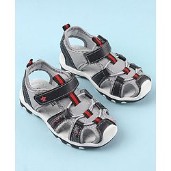 Cute Walk by Babyhug Velcro Closure Sandals - Black