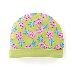 Babyhug 100% Cotton Interlock Knit Caps Polka Dot Print Pack of 2 - Multicolor