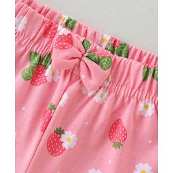 Babyhug Cotton Knit Polka Dots & Berries Printed Shorts Pack of 3 - Pink & Grey