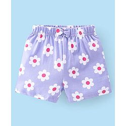 Babyhug Cotton Knit Shorts Floral Print Pack of 3- Multicolor