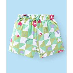 Babyhug Cotton Knit Shorts Floral Print Pack of 3- Multicolor
