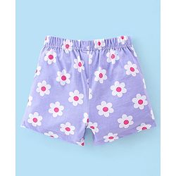 Babyhug Cotton Knit Shorts Floral Print Pack of 3- Multicolor