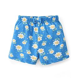 Babyhug Cotton Knit Shorts Floral Print Pack of 3 - Multicolour