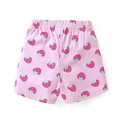 Babyhug Cotton Knit Shorts with Strawberry & Floral Print Bow Applique Pack of 3 -  Multicolour