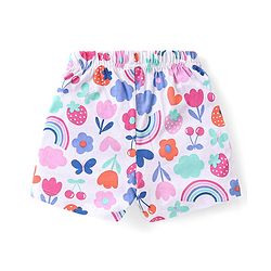 Babyhug Cotton Knit Shorts with Strawberry & Floral Print Bow Applique Pack of 3 -  Multicolour