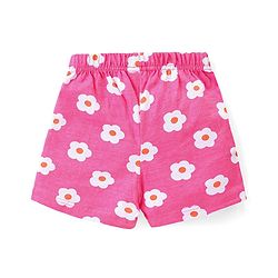 Babyhug Cotton Knit Shorts with Strawberry & Floral Print Bow Applique Pack of 3 -  Multicolour