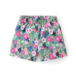 Babyhug Cotton Shorts with Floral Print Pack of 3 - Multicolour