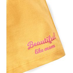 Babyhug Cotton Single Jersey Knit Shorts Polka Dot & Palm Tree Print Pack of 3 - Pink Peach & Yellow